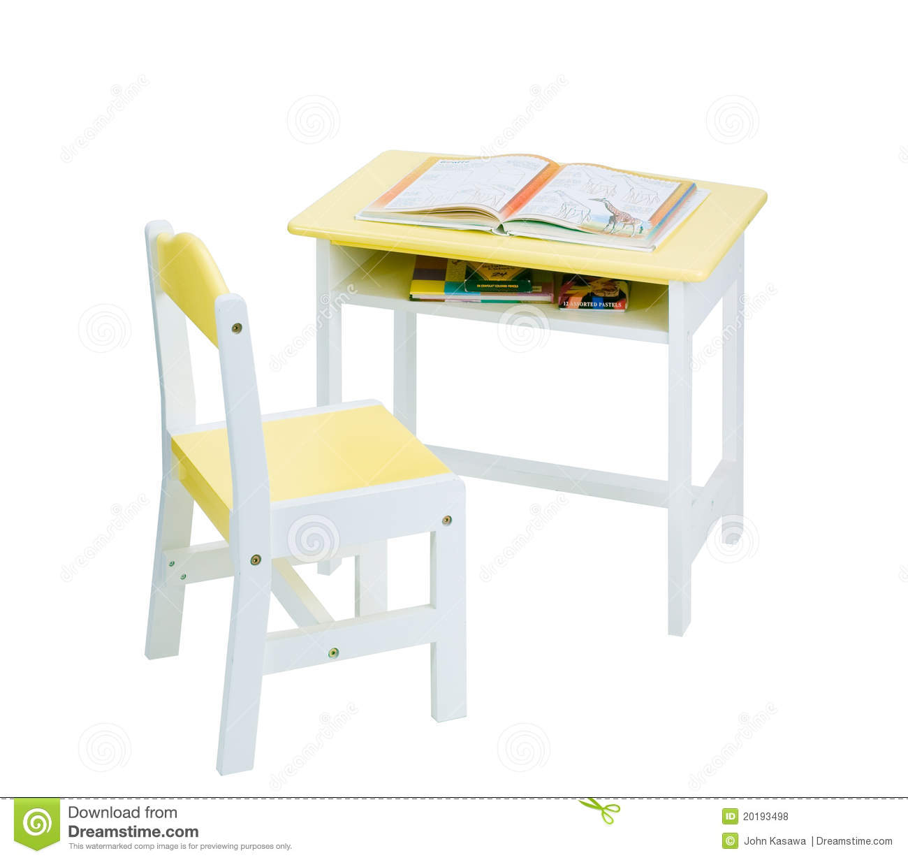 Toy Table And Chair In One Set For Kids Or Children In The School Or