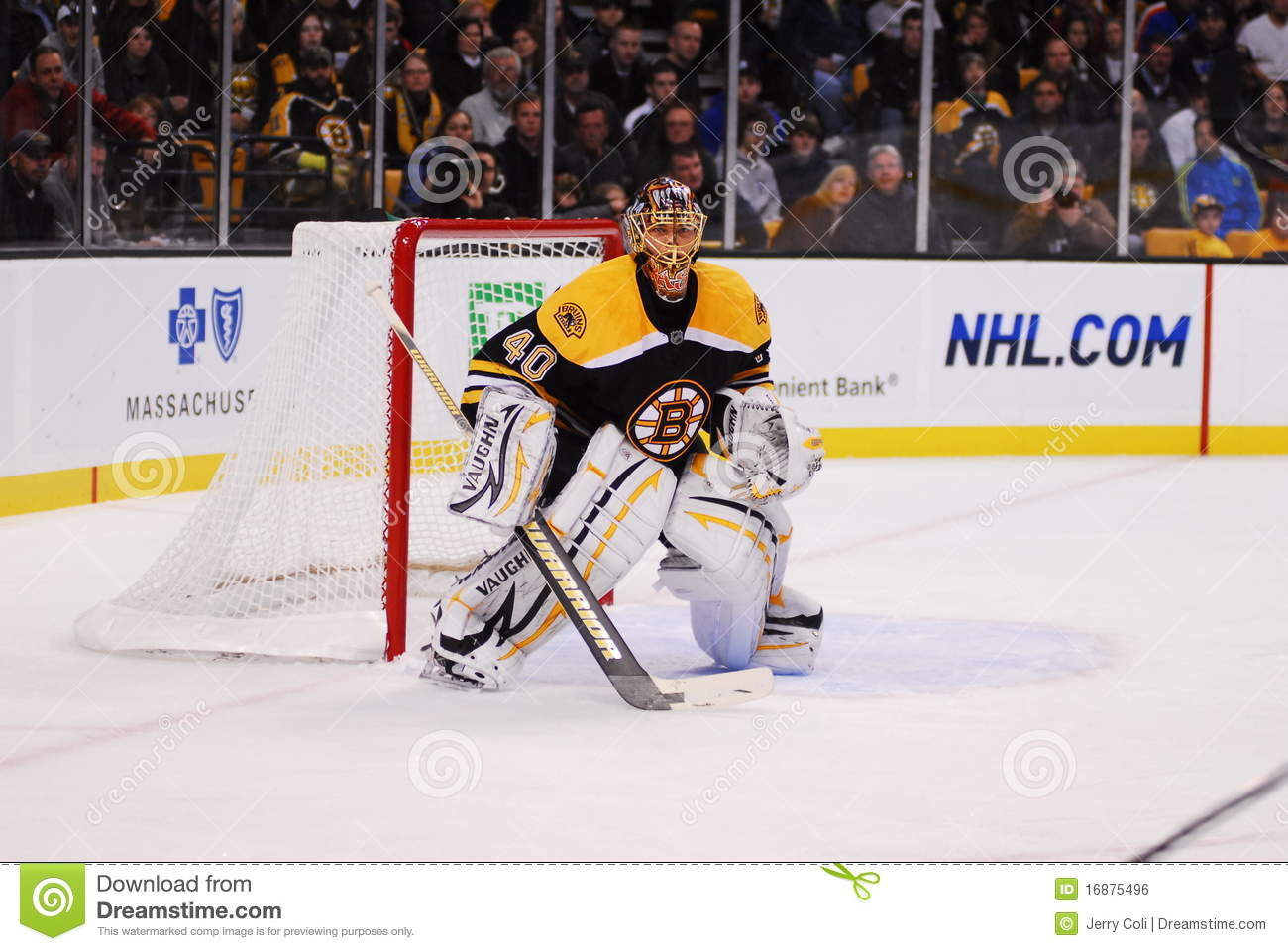 Tuukka Rask Boston Bruins Goaltender In Net Against The St  Louis