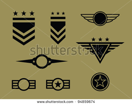 Vector Download   Set Of Military Badge  Symbols 