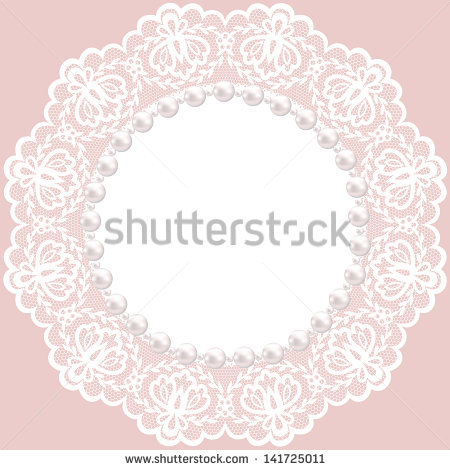 Vintage Crochet Clipart Vintage Card With Lace Doily