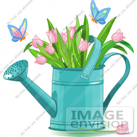 Watering Can With Flowers Clipart Landing 20clipart