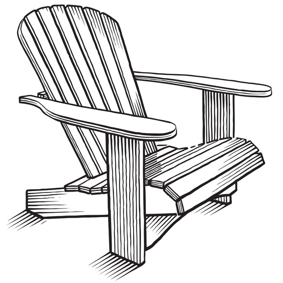 Adirondack Chair Drawing Zoom