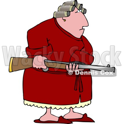 Armed Angry Woman With Pms Clipart   Djart  4982