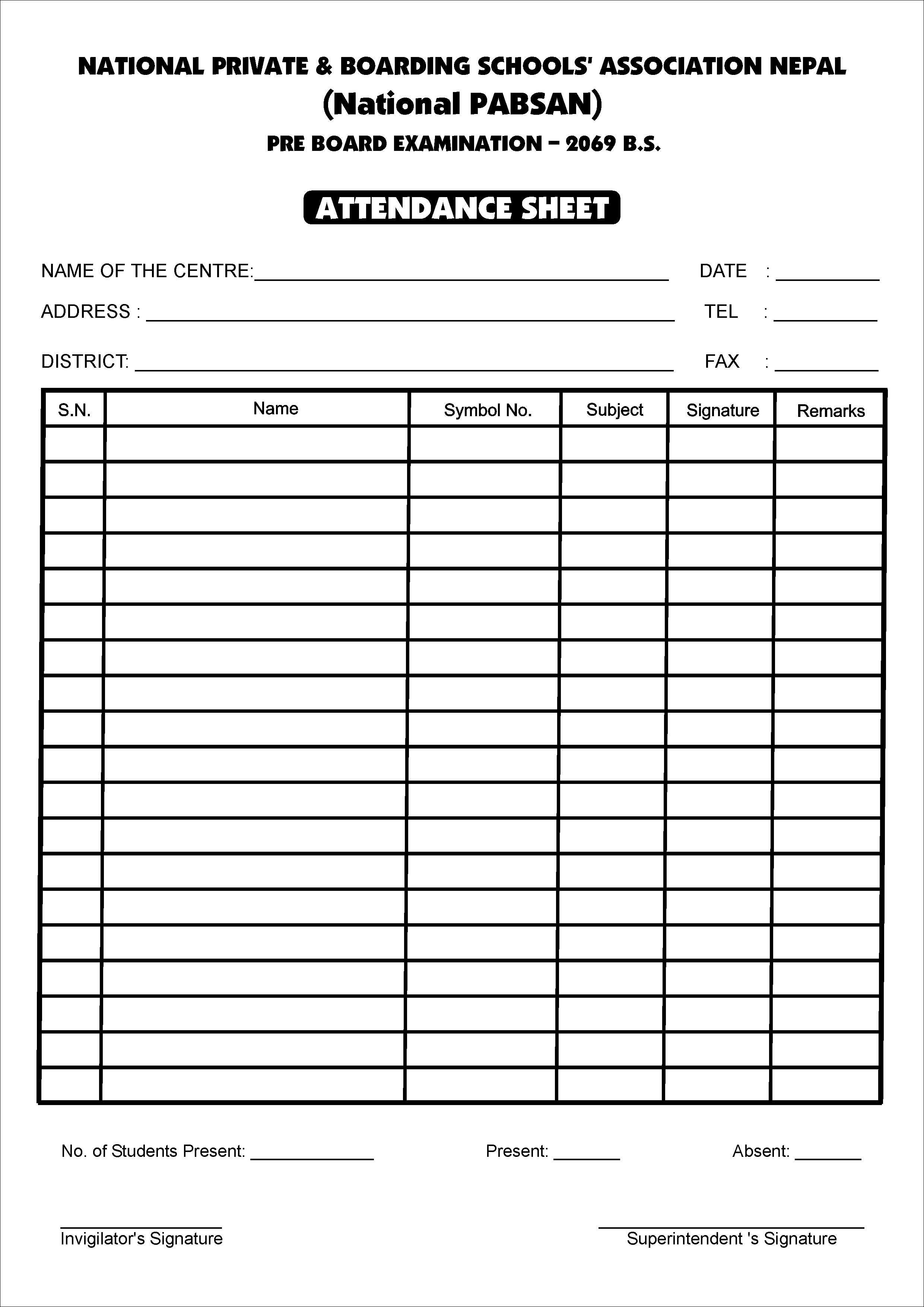 Attendance Sheet Clipart Attendance Sheet Jpg
