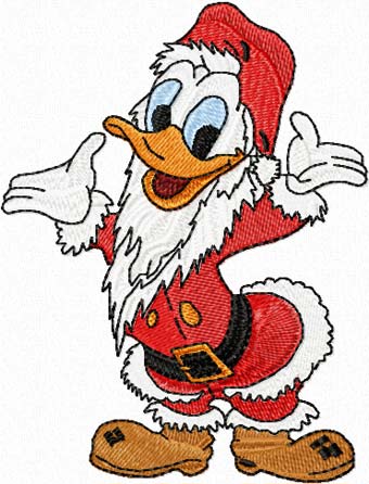 Christmas Donald Duck Machine Embroidery Design