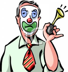 Clipart Picture  A Clown With A Horn
