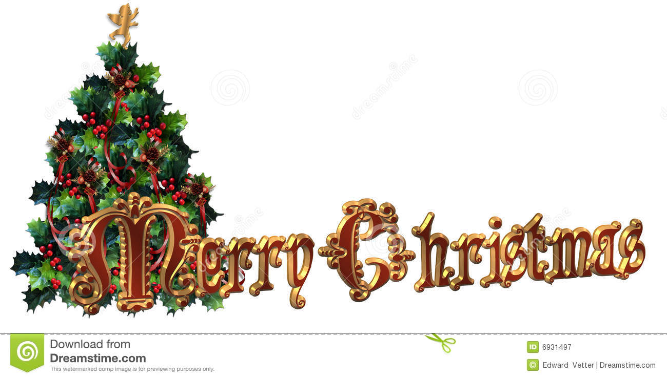 Composition For Holiday Border Clip Art Or Label With 3d Fancy Text