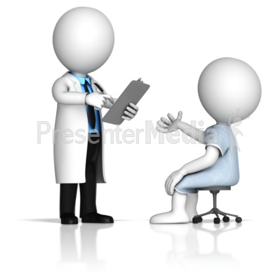 Doctor Taking Notes From Patient   Presentation Clipart   Great