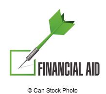Financial Aid Check Mark Illustration Design Over A White
