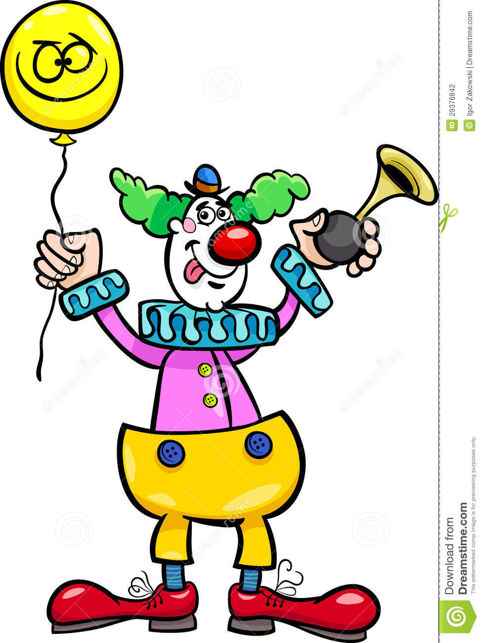 Funny Clown Cartoon Illustration Stock Photography   Image  29376842