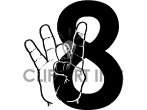Hands Number Numbers 8 Asl8 Gif Clip Art Signs Symbols Sign Language
