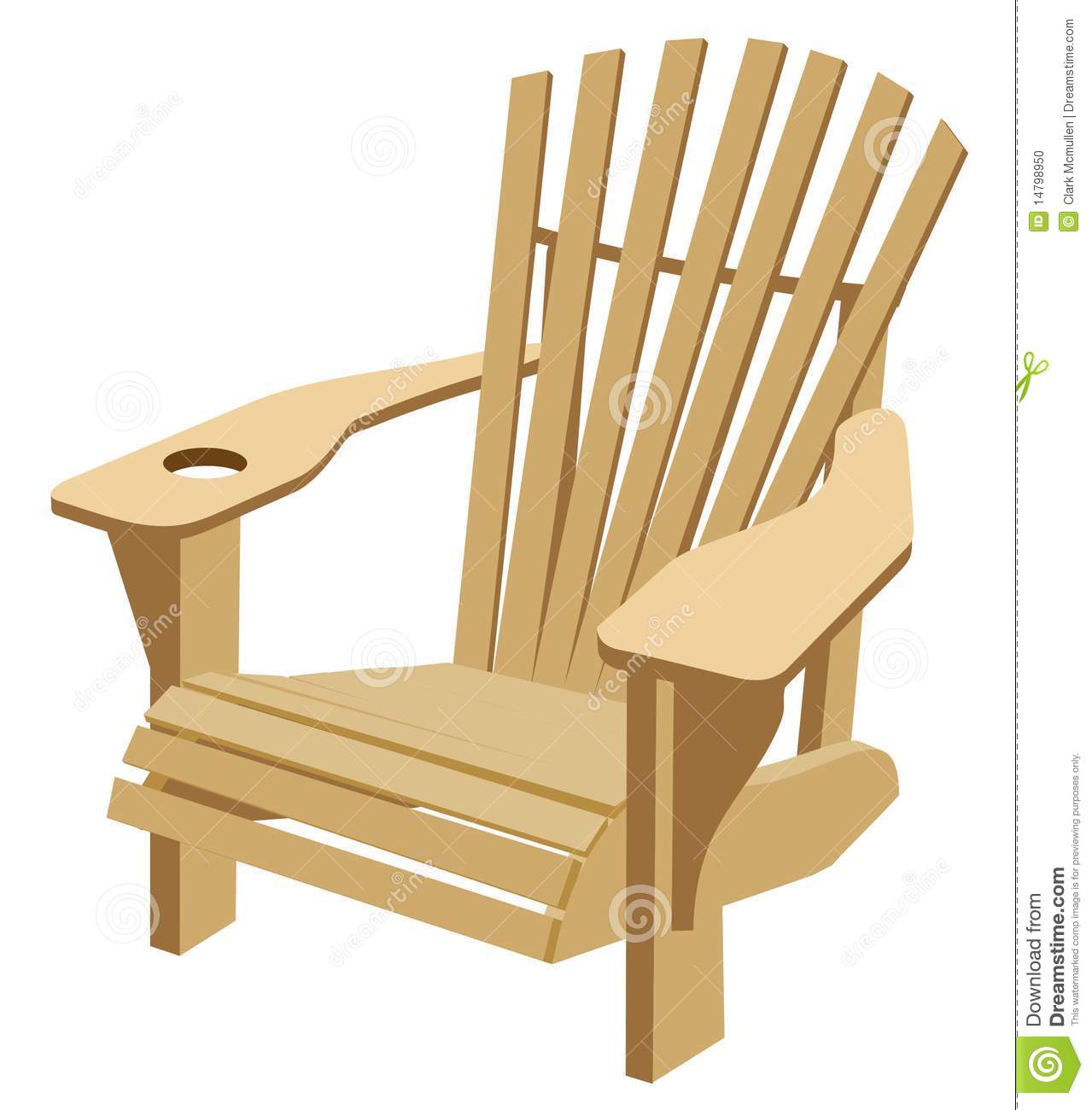 Illustartion Of An Adirondack Or Muskoka Chair