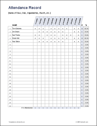 Liked Our Attendance Sheet Template Website Share This Website On