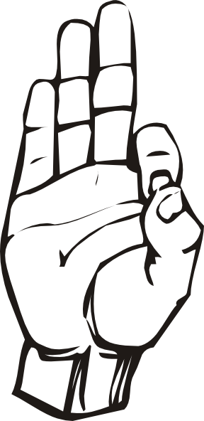 Sign Language F Clip Art At Clker Com   Vector Clip Art Online    