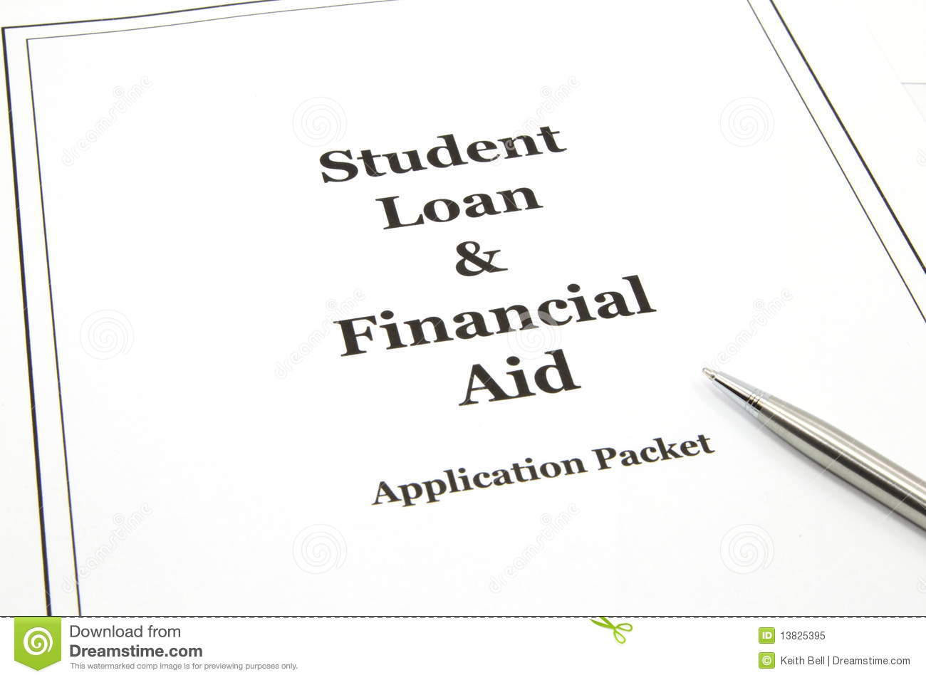 Student Loan And Financial Aid Application Packet Royalty Free Stock    
