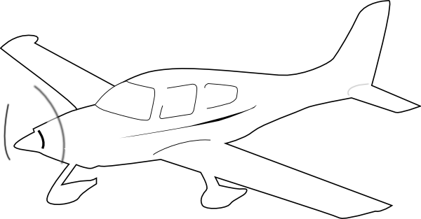 Airplane Outline Clip Art At Clker Com   Vector Clip Art Online