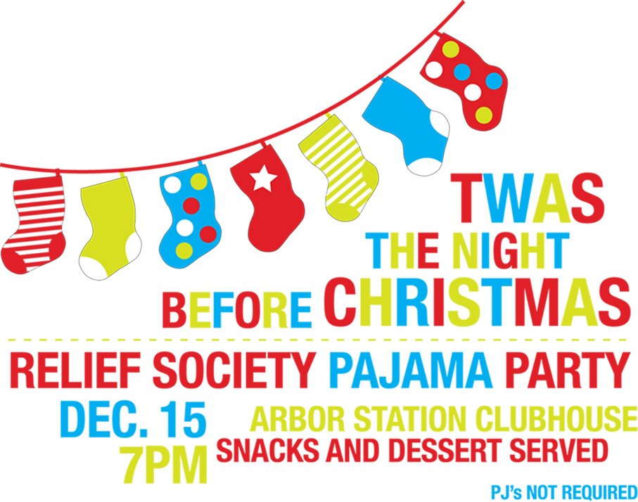 Aloha Second Relief Society  Christmas Pajama Party