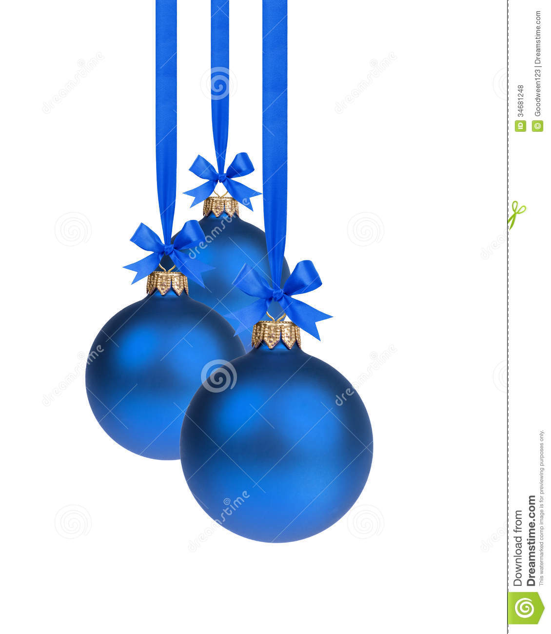 Blue Christmas Ball Ornament Clipart Three Blue Christmas Balls