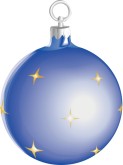 Blue Christmas Ornament Clip Art