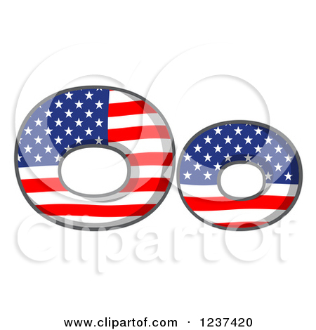 Clipart Of American Flag Stars And Stripes Letter G   Royalty Free    
