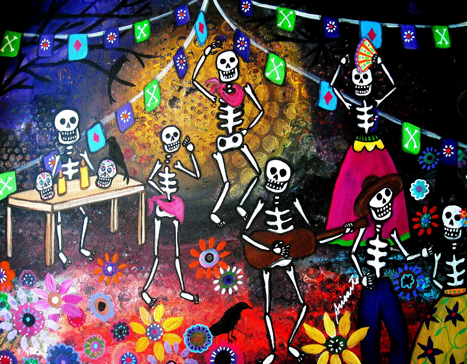 Gallery Of Modern Folk Artist Pristine Cartera Turkus  Mexican Fiesta