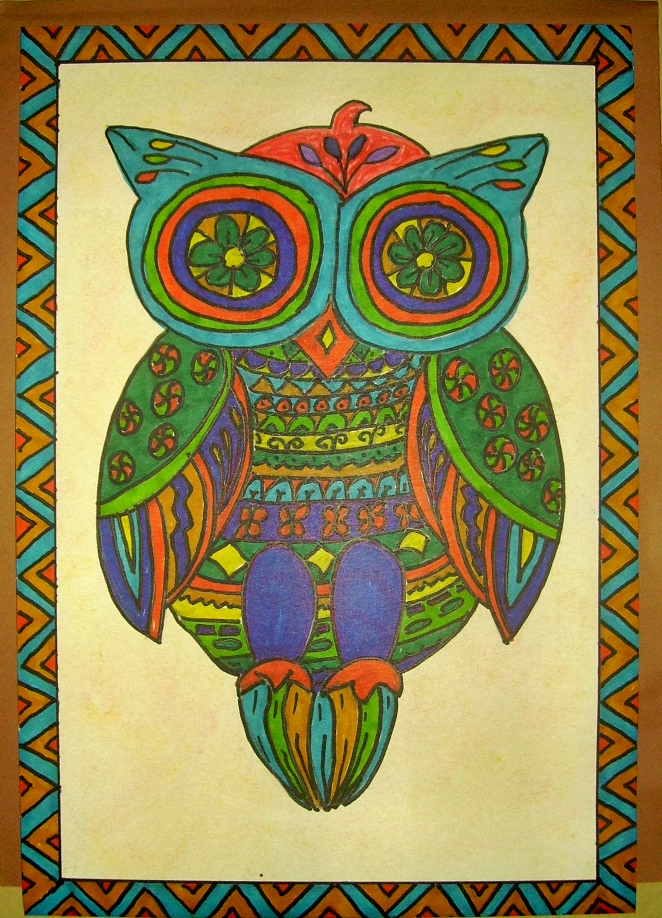 Mexican Folk Art Owl   Kids   Glitter