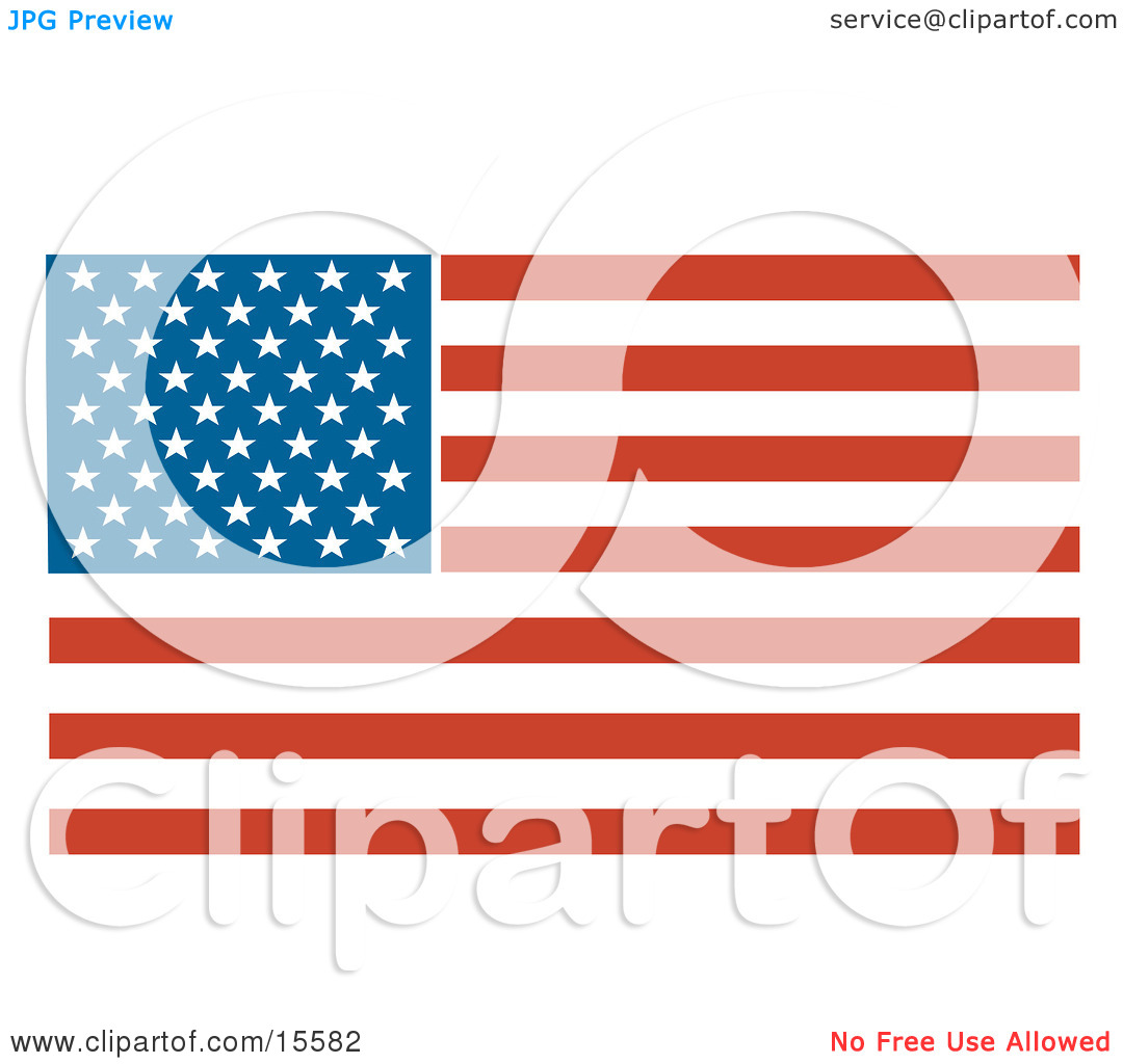 Patriotic American Flag With Stars And Stripes Clipart Illustration By