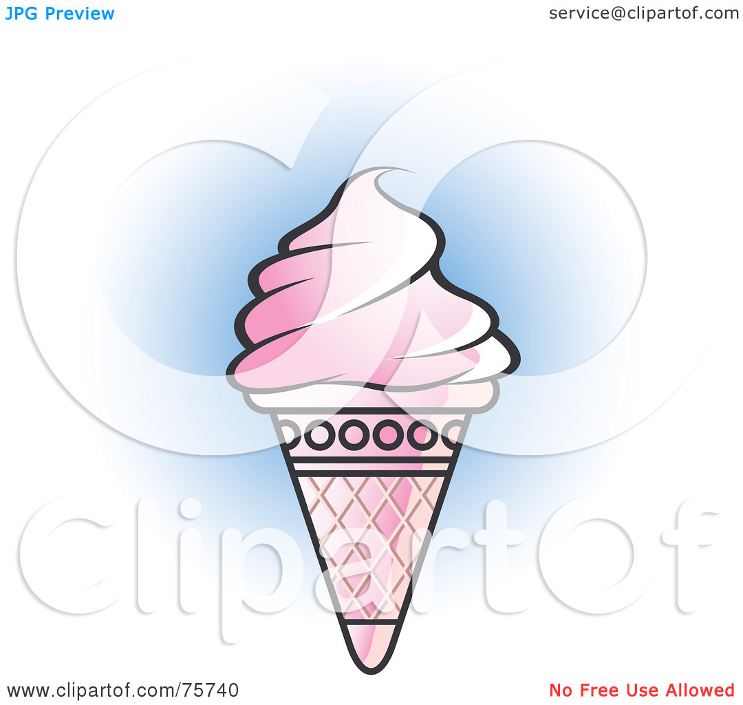 Royalty Free Rf Clipart Vanilla Frozen Yogurt Clip Art
