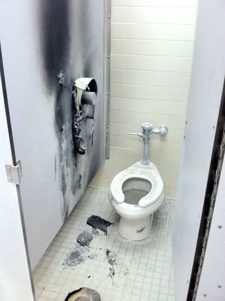 School Bathroom Causey Middle School Fire