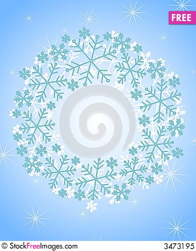 Snowflake Christmas Wreath   Free Stock Photos   Images   3473195