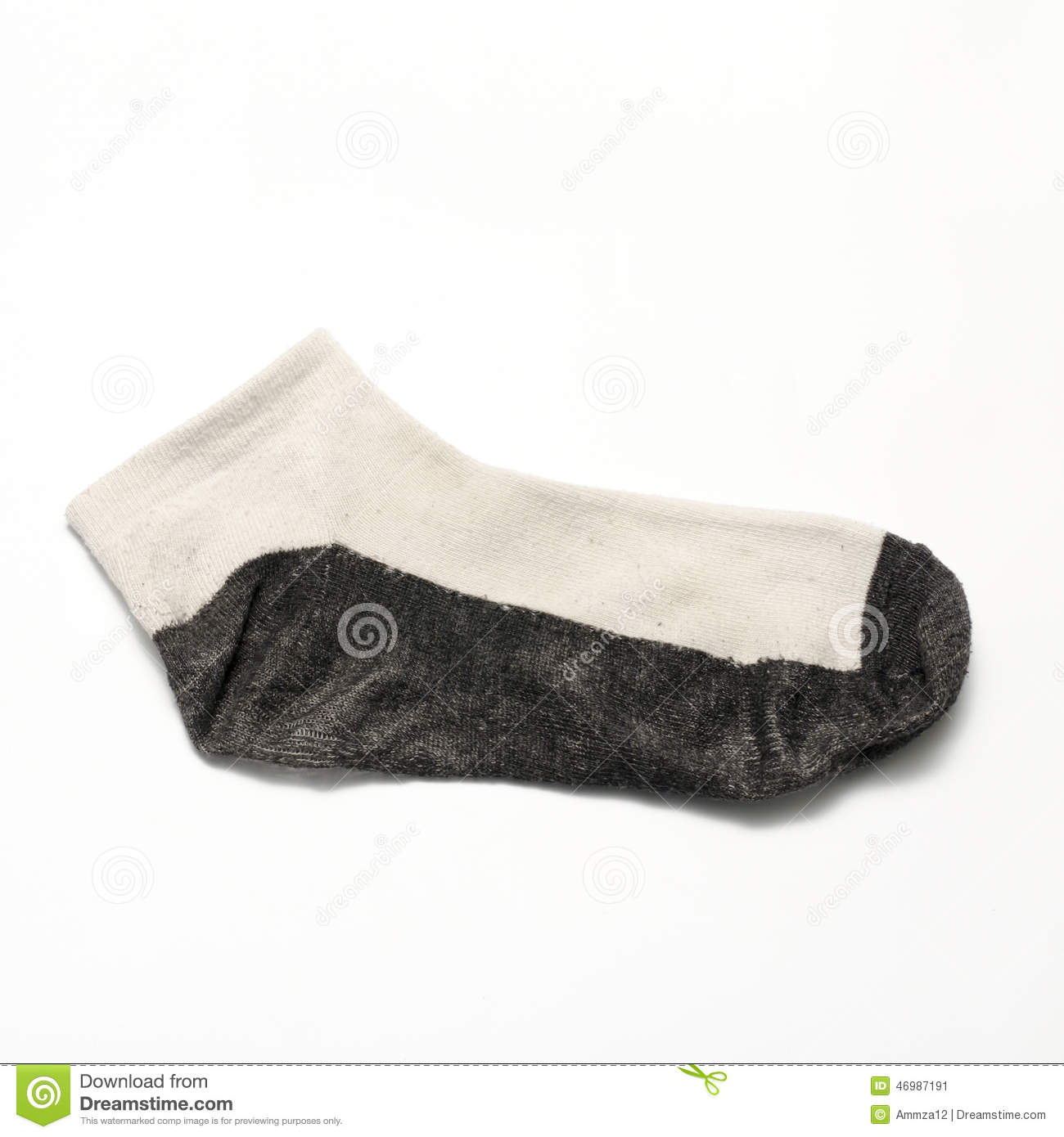 Sock On A White Background Mr No Pr No 1 56 0