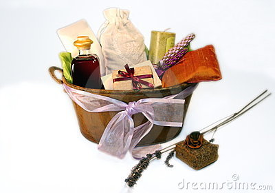 Spa Gift Basket Royalty Free Stock Image   Image  1304046