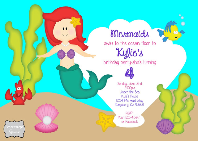Storage Grace  Little Mermaid 4th Birthday Party