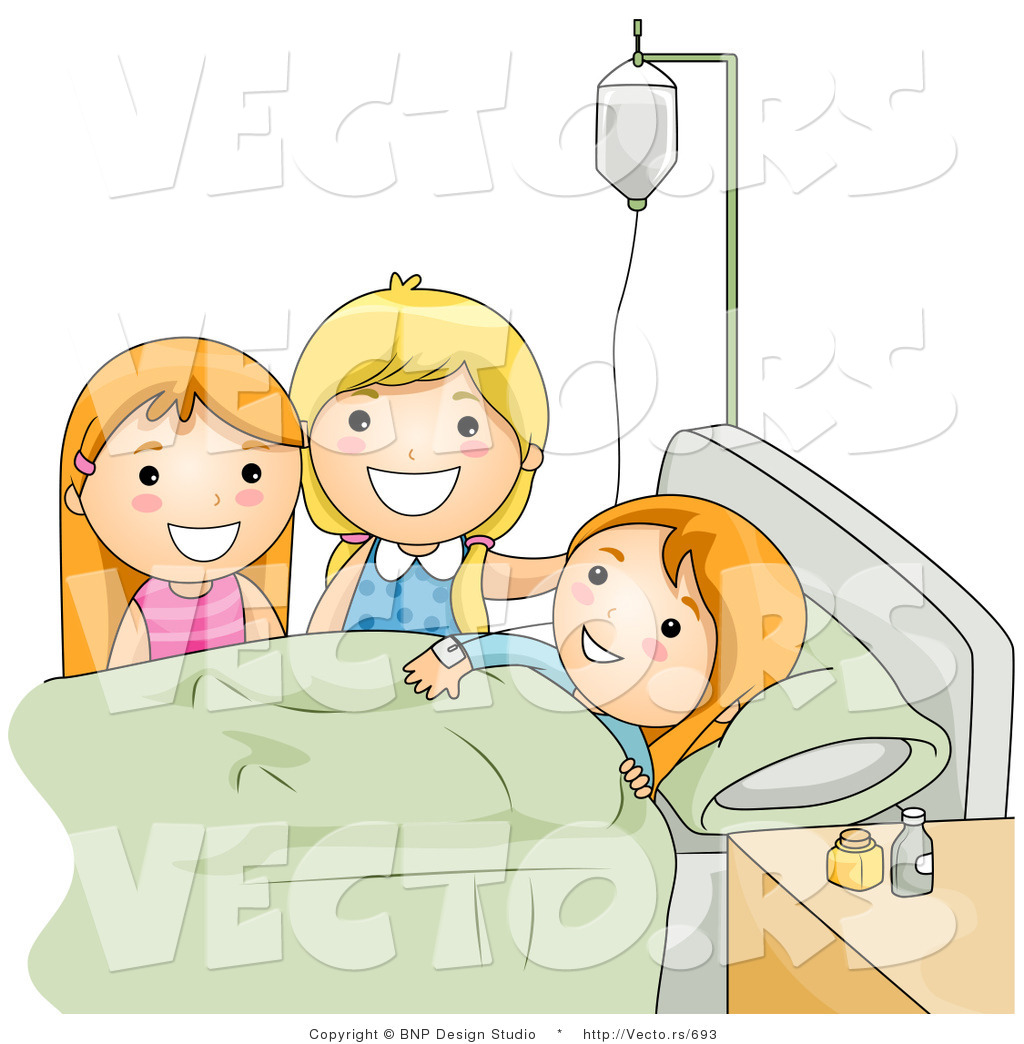Visiting Sick Friend In A Hospital Bed By Bnp Design Studio    693