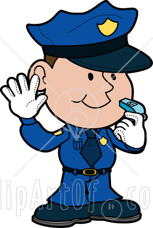 20775 Clipart Illustration Of A Friendly Male Police Officer In A Blue