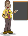 African American Teacherblack Boardblack Teacherclassroomeducation