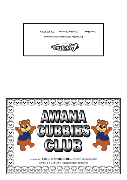Awana Cubbies Clipart Cubbies Promotional Flyer