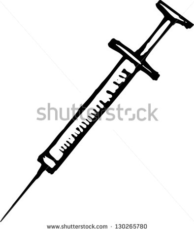 Black And White Vector Illustration Of A Syringe   130265780