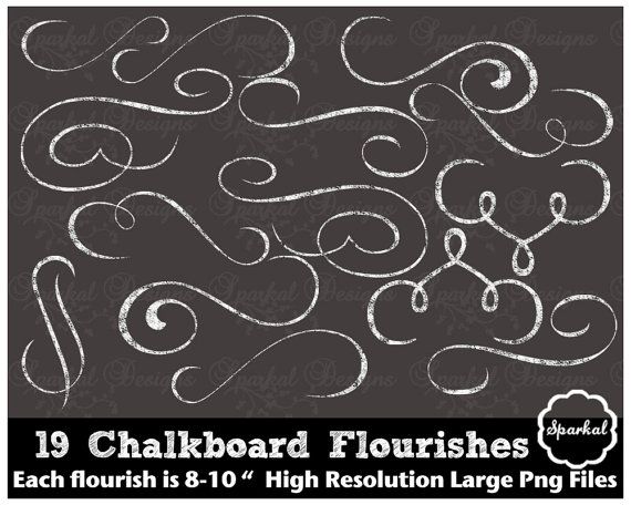 Clipart Chalkboards Chalkboards Flourish Art Rustic Chalkboards
