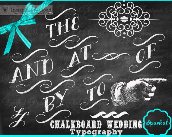 Clipart Wedding Clip Art Rustic Chalkboard Flourishes Instant Download