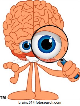 Drawing   Brain With Magnifying Glass  Fotosearch   Search Clip Art