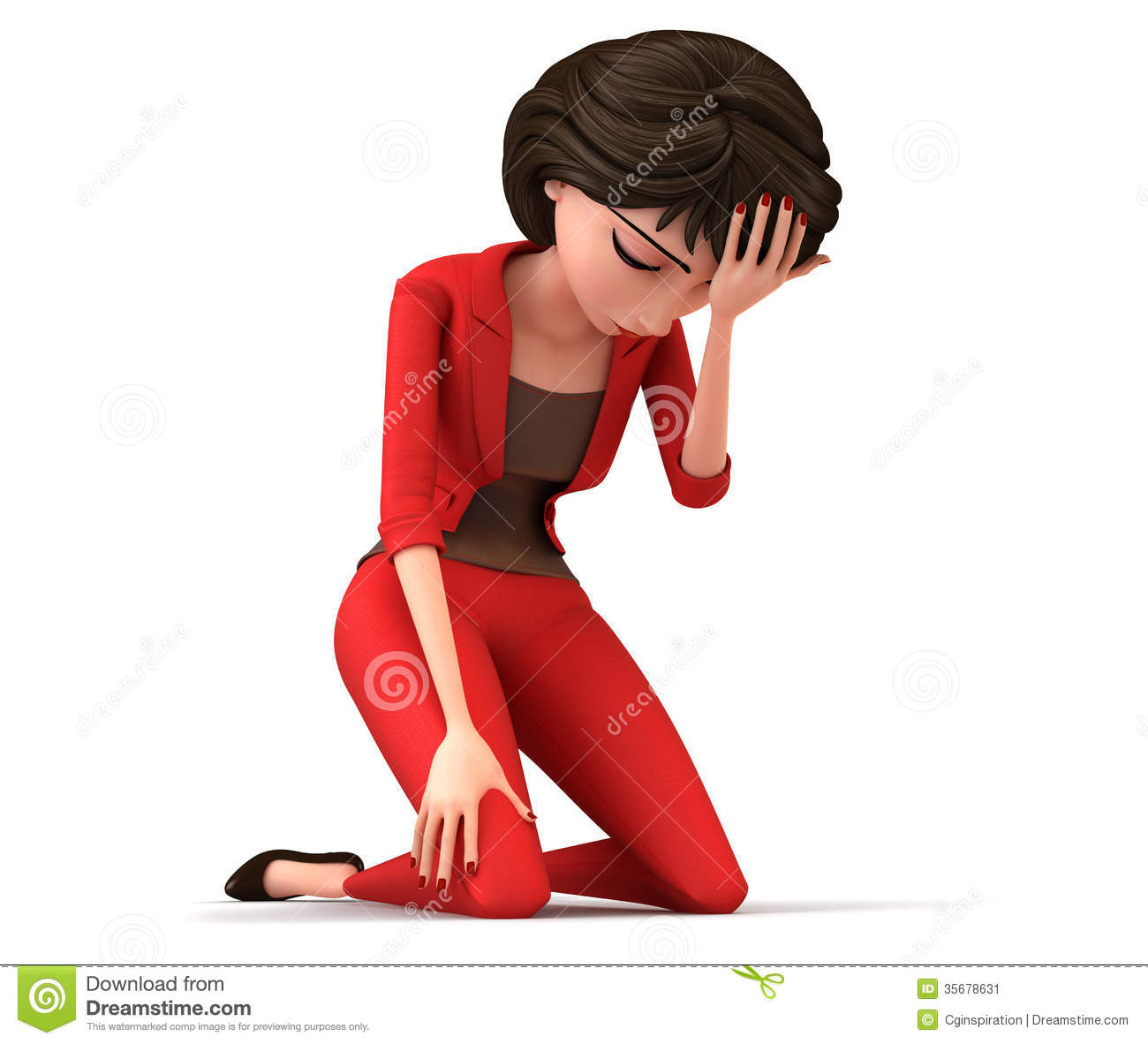 Exhausted Businesswoman Stock Image   Image  35678631