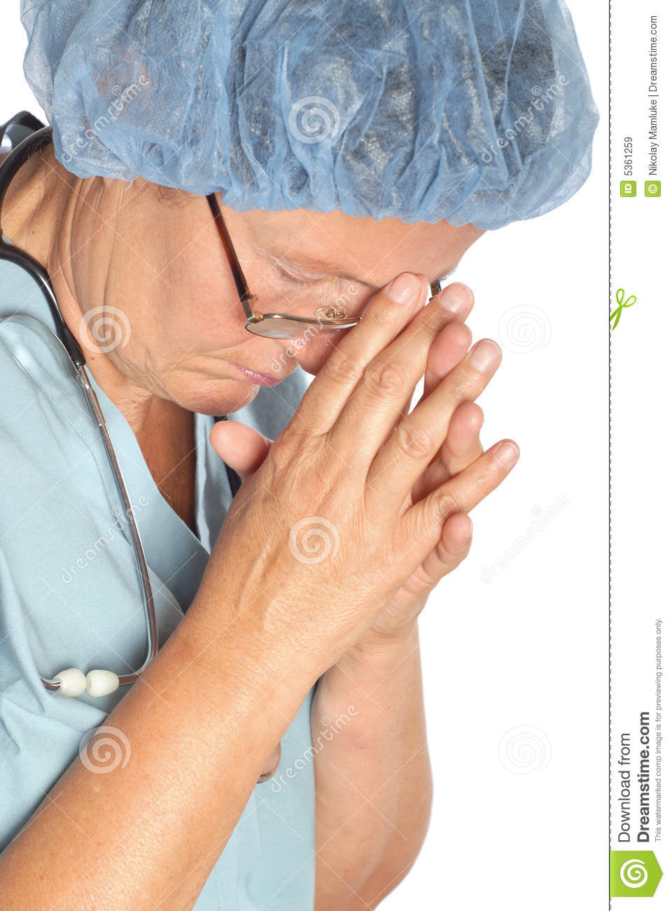 Exhausted Nurse Royalty Free Stock Images   Image  5361259