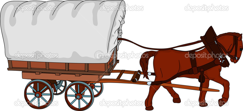 Horse Cart   Stock Vector   Pavelmidi  2478127