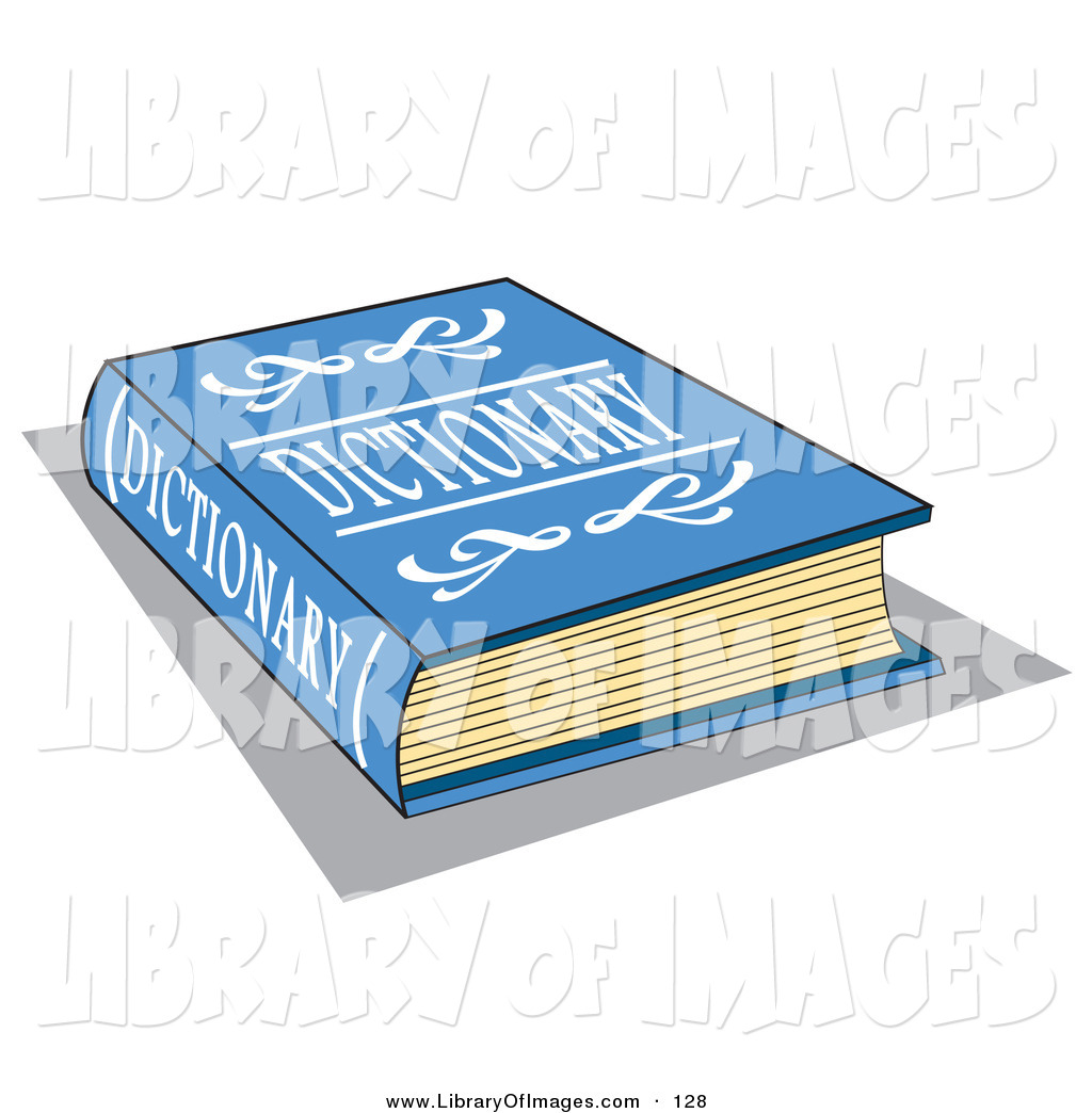 Name   Clip Art Of A Blue Dictionary Book With White Text On The Cover