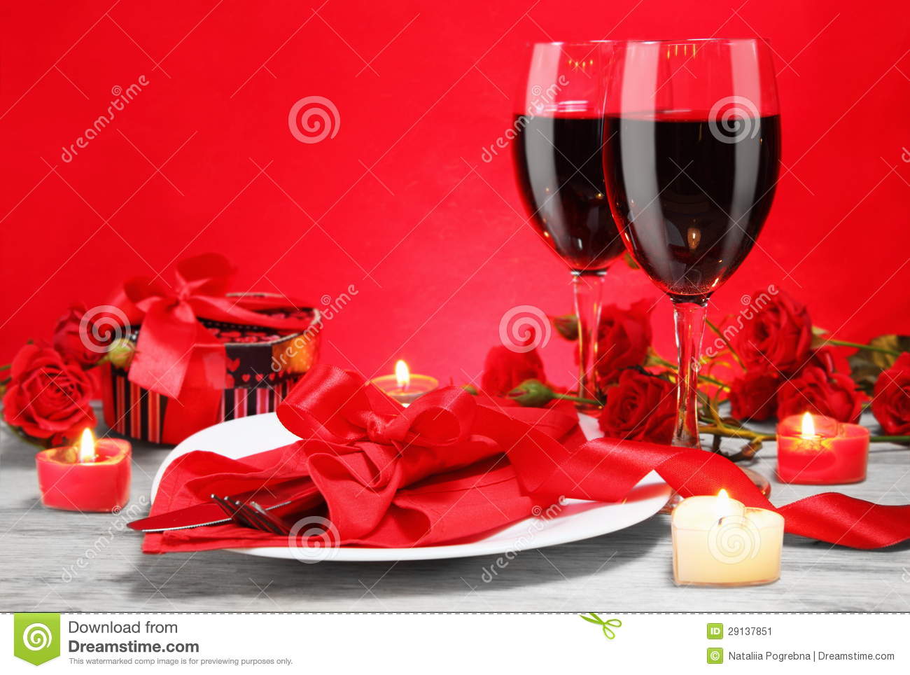 Romantic Candlelight Dinner For Two Lovers Stock Image   Image