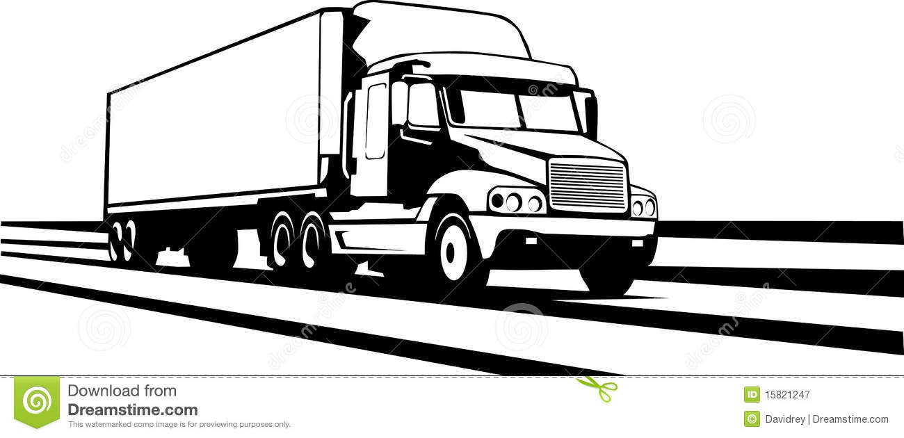 Semi Trailer Truck Clip Art Free Download Freightliner Image