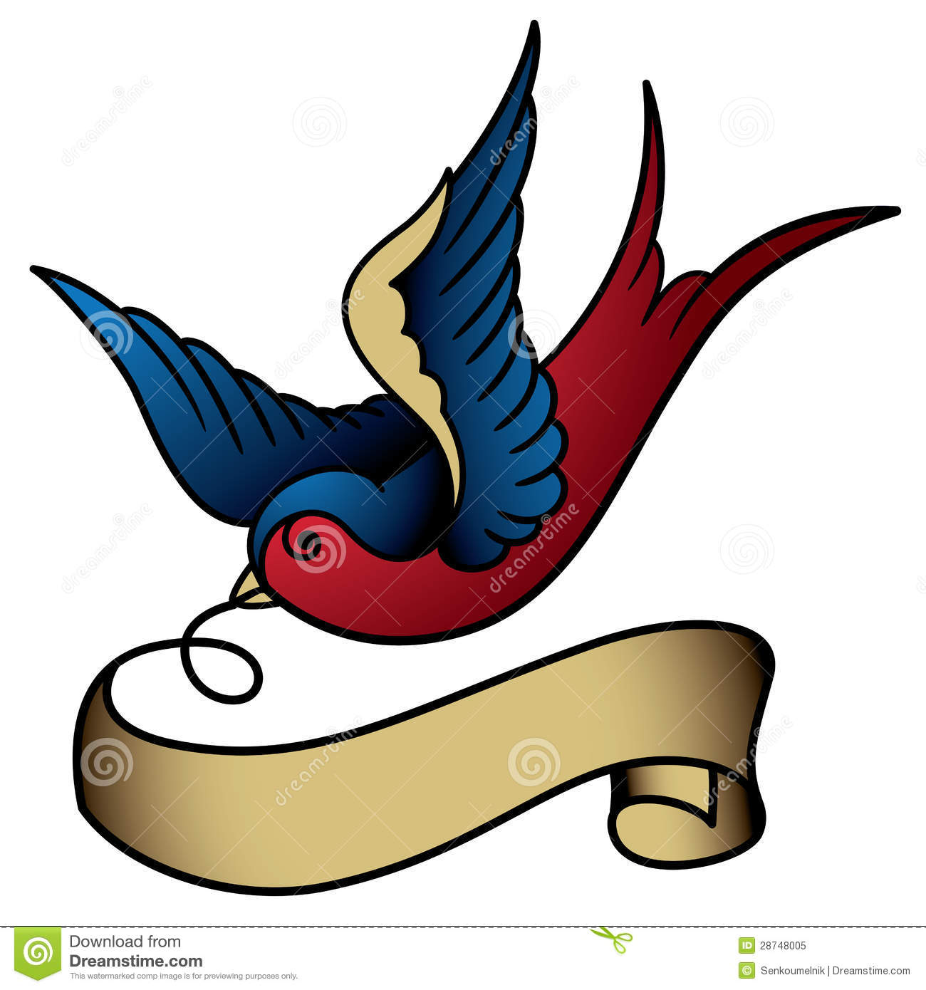 Swallow Tattoo Royalty Free Stock Photo   Image  28748005