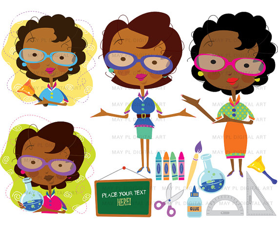 Teacher Classroom Clip Art Cute African American Teacher Resource
