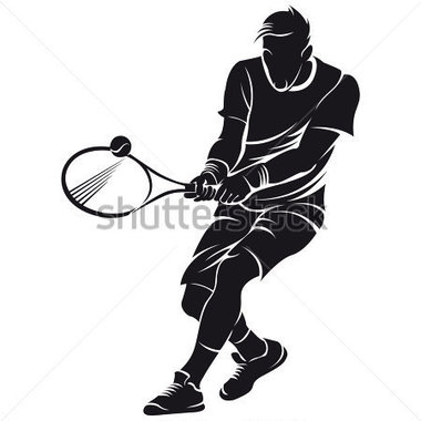 Tennis Silhouette Png Tennis Player Silhouette Stock Vector   Clipart